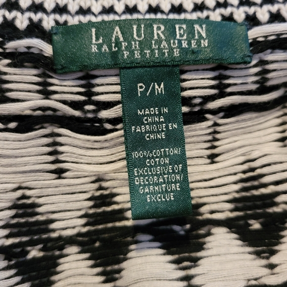 Lauren Ralph Lauren Sweater Vest Southwestern Size Petite Medium - Picture 8 of 12